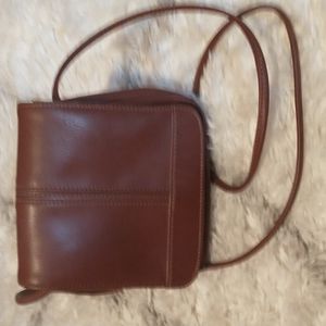 Liz(Liz Claiborne) crossbody brown leather bag